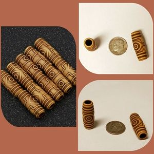 Wooden dread lock beads